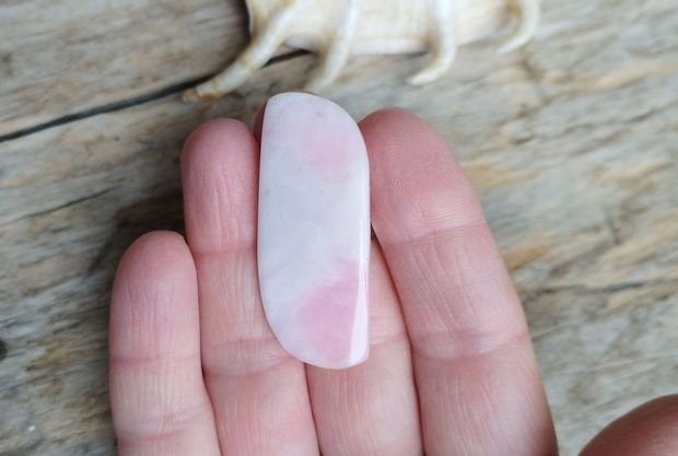 Inel opal roz, inel reglabil argint 925 rodiat