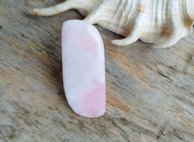 Inel opal roz, inel reglabil argint 925 rodiat