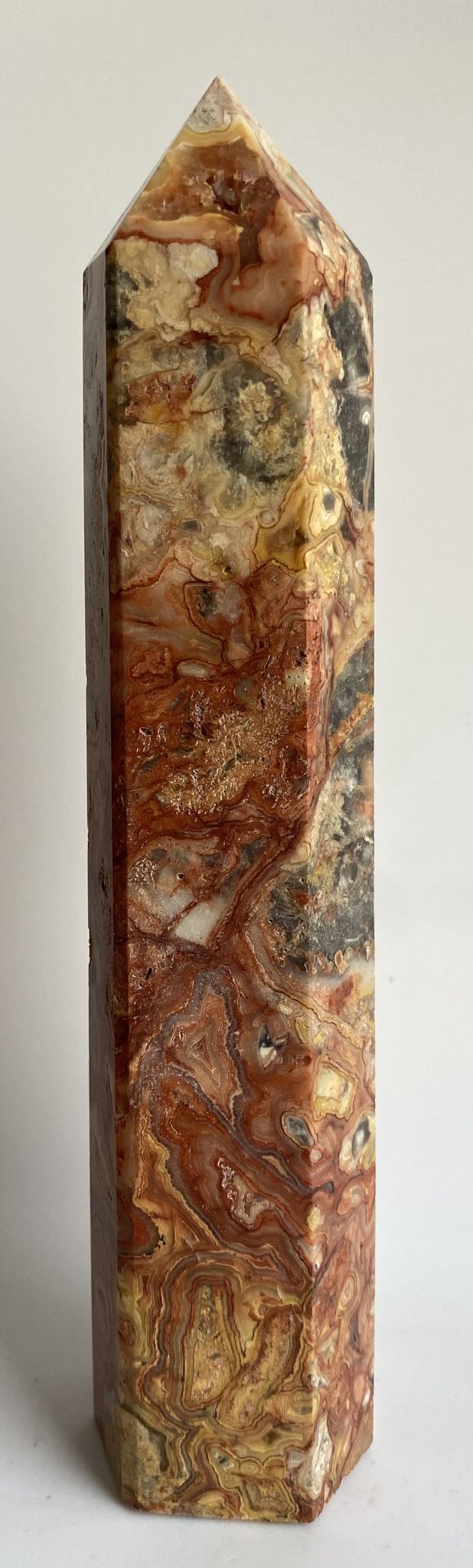 Agat Crazy Lace - Obelisc piatra semipretioasa