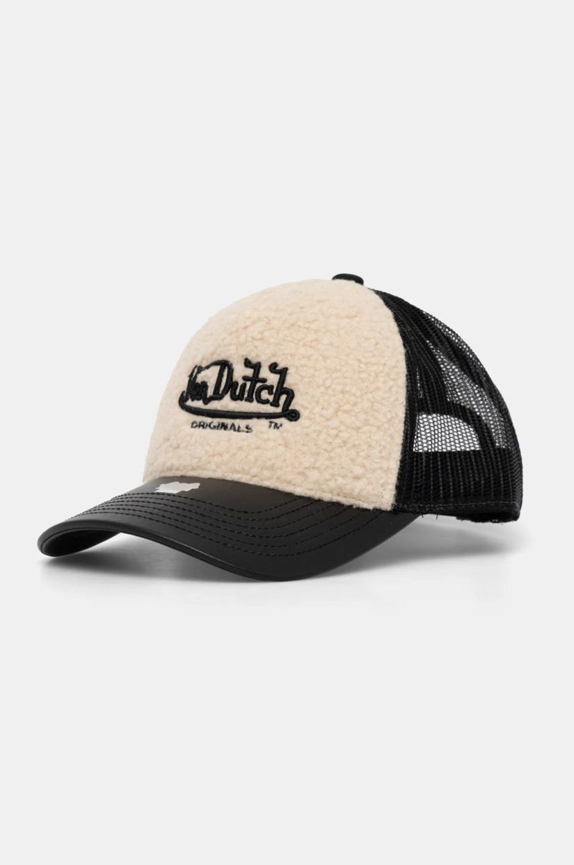 Von Dutch șapcă TRUCKER NEWARK culoarea negru, cu imprimeu, 7030825