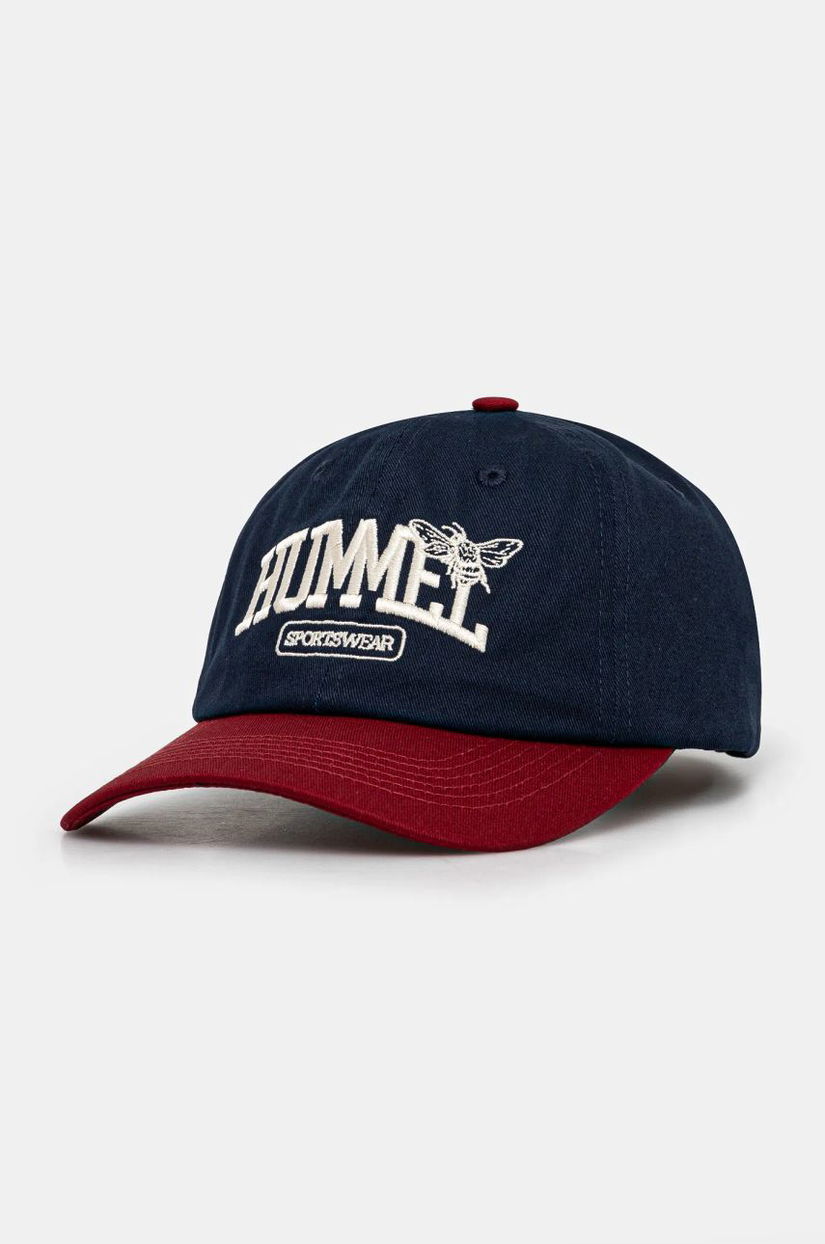 Hummel șapcă de baseball din bumbac culoarea bleumarin, cu imprimeu, 226045