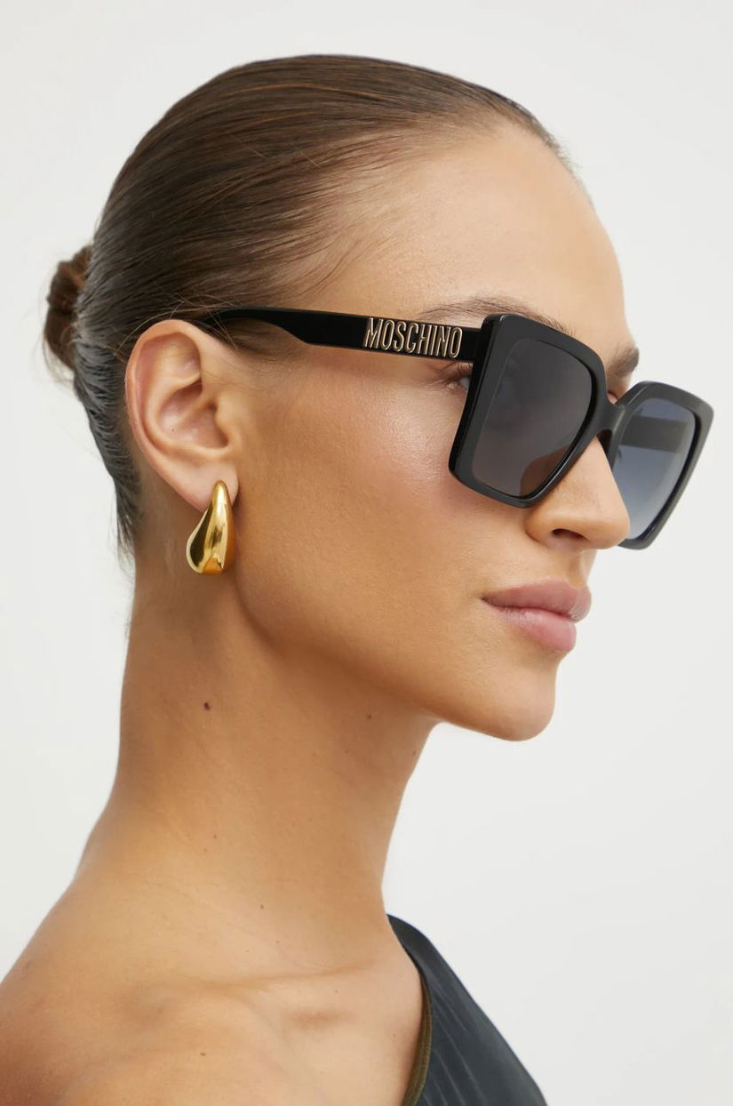 Moschino ochelari de soare femei, culoarea negru, MOS172/S