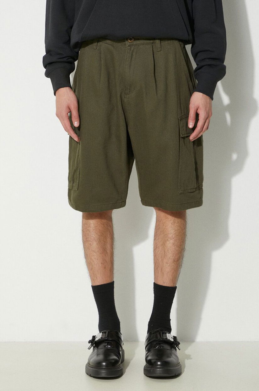 Alpha Industries pantaloni scurti din bumbac Aircraft culoarea verde, 146250