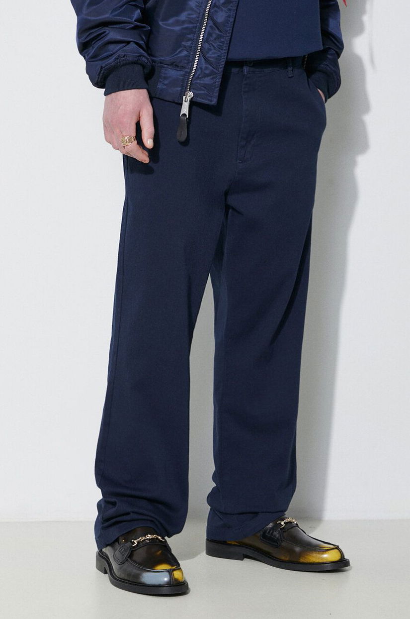 Alpha Industries pantaloni Chino barbati, culoarea albastru marin, cu fason chinos, 146203