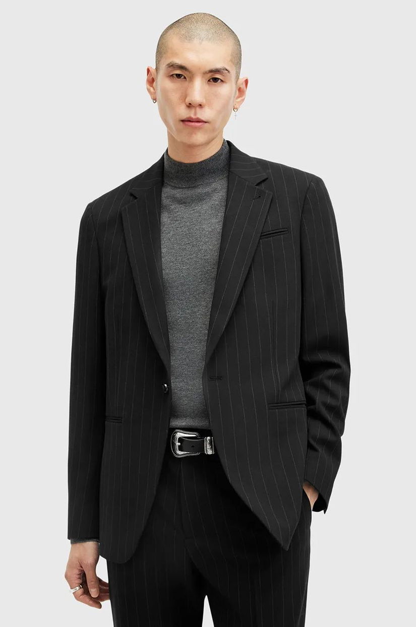 AllSaints sacou HEDDON bărbați, culoarea negru, M041QB