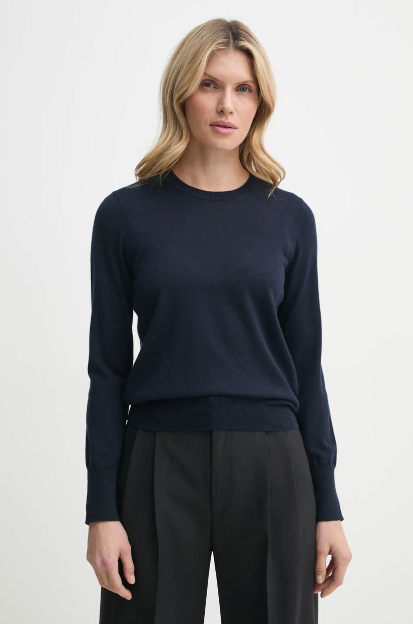 Filippa K pulover de lana femei, culoarea albastru marin, light, 28920