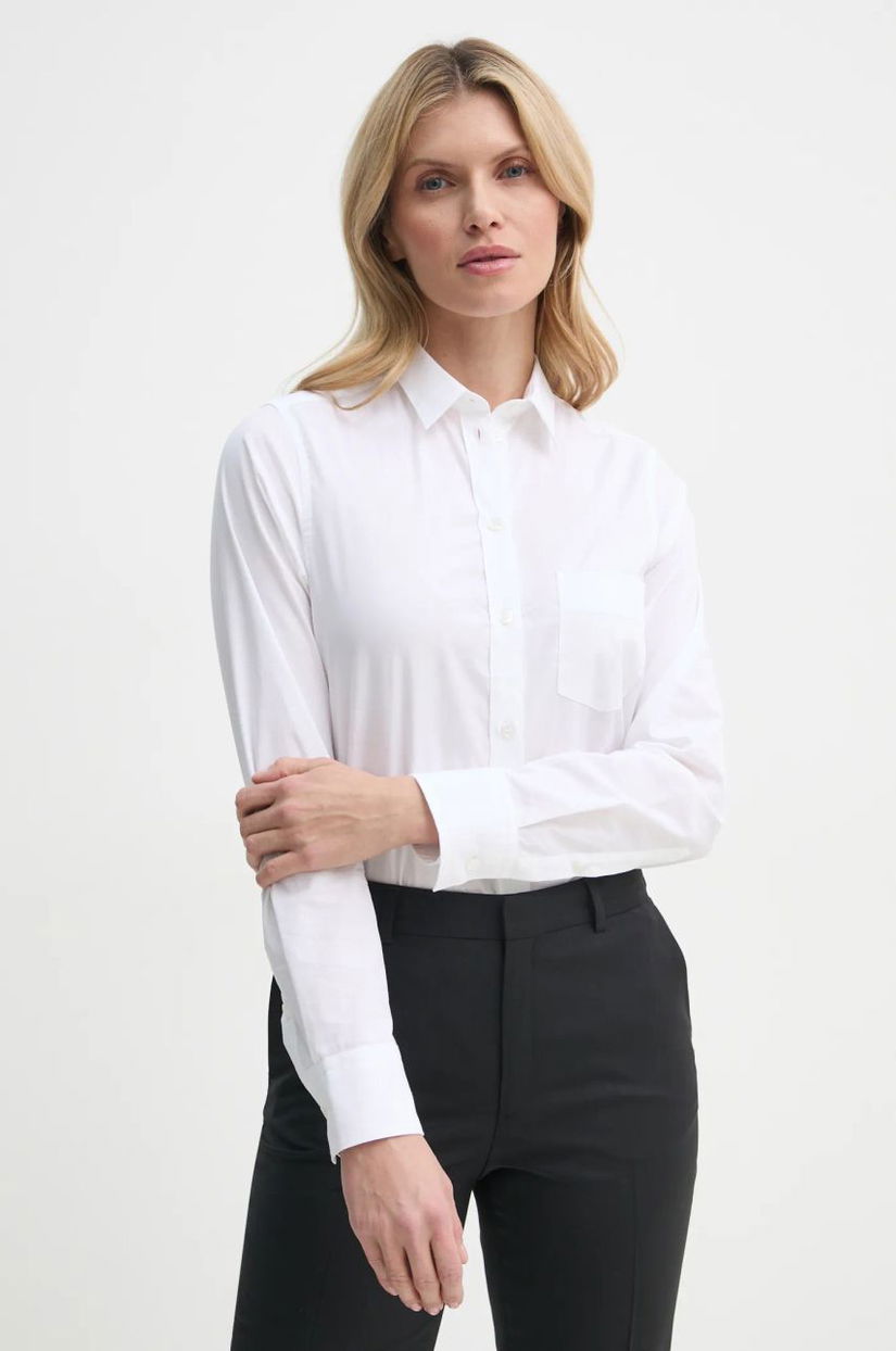 Filippa K camasa femei, culoarea bej, cu guler clasic, regular, 29100