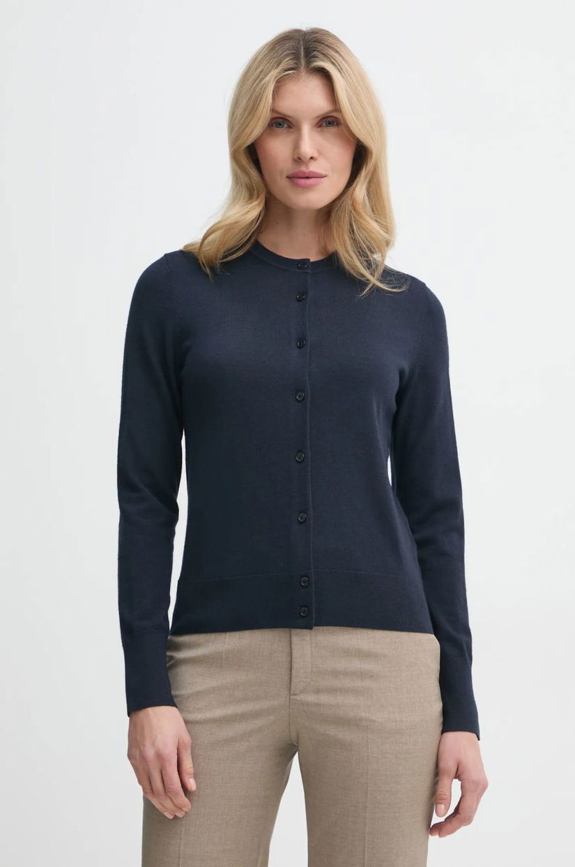 Filippa K cardigan din lana culoarea albastru marin, light, 28921