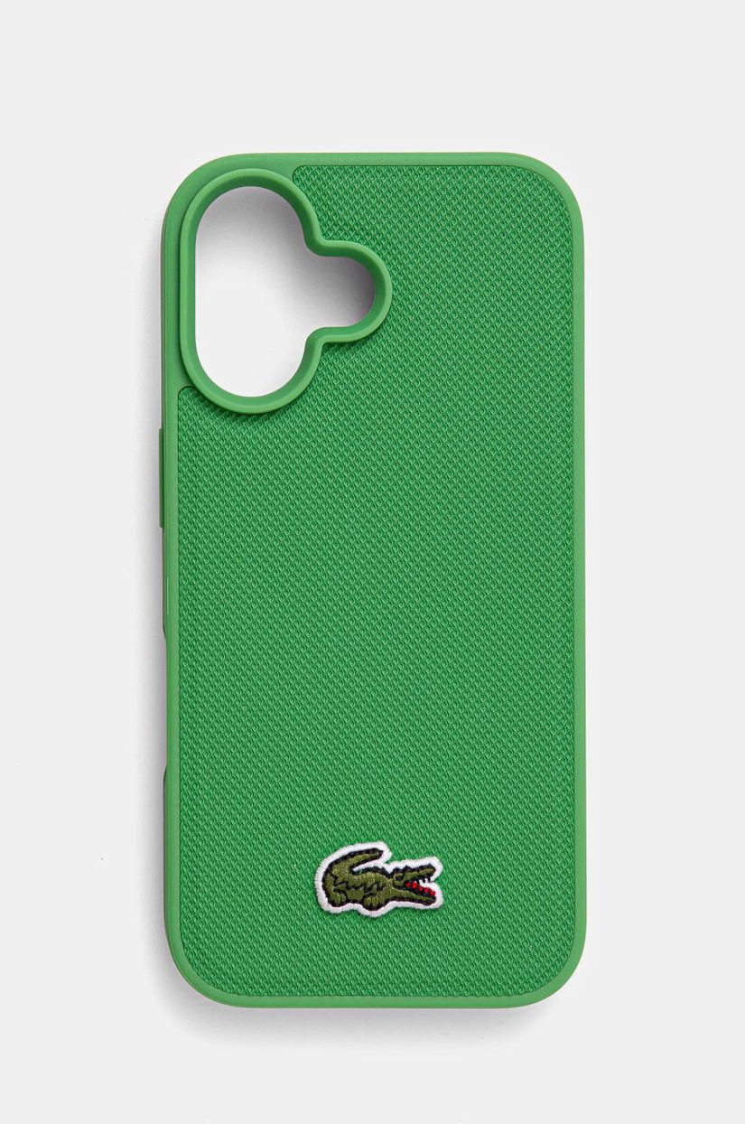 Lacoste husa pentru telefon iPhone 16 6.1 culoarea verde, LCHMP16SPVCN