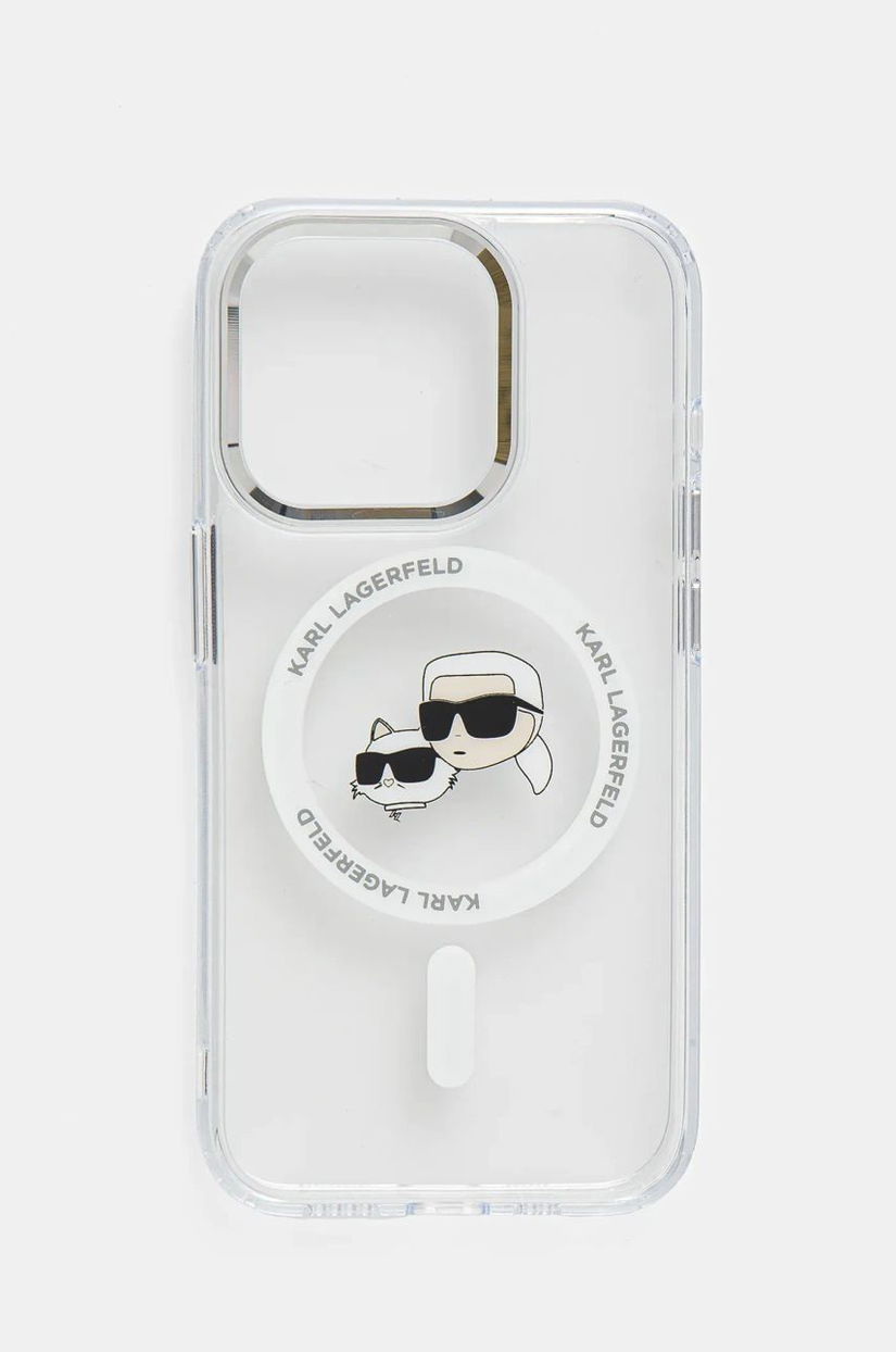 Karl Lagerfeld husa pentru telefon iPhone 15 Pro 6.1 culoarea transparent, KLHMP15LHLSKCH