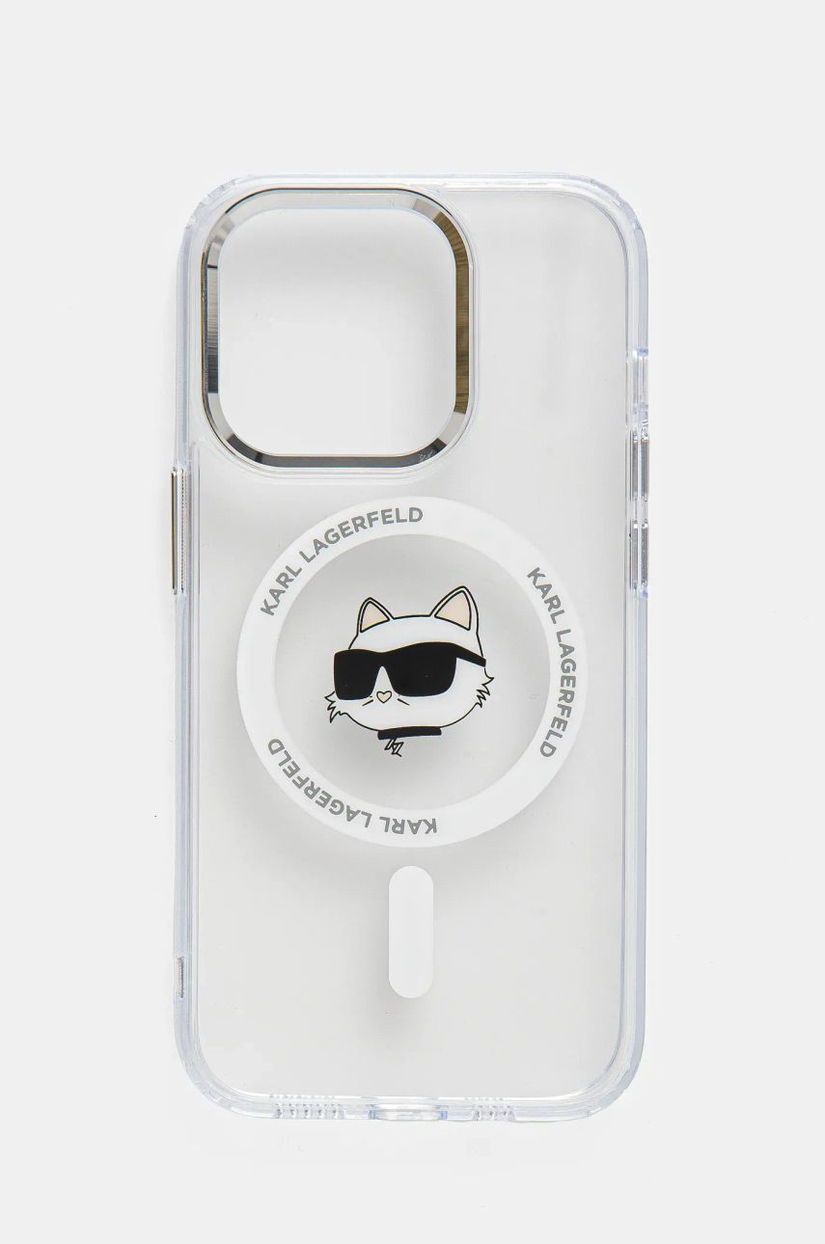 Karl Lagerfeld husa pentru telefon iPhone 14 Pro 6.1 culoarea transparent, KLHMP14LHLSCHH