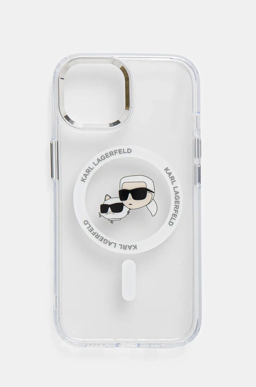 Karl Lagerfeld husa pentru telefon iPhone 15 6.1 culoarea transparent, KLHMP15SHLSKCH