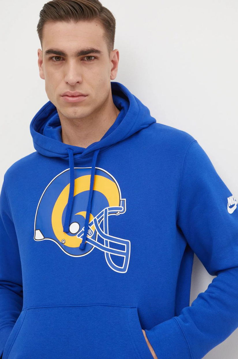 Nike bluza Los Angeles Rams barbati, cu glugă, cu imprimeu, NKDK-4DA-9TV-13L