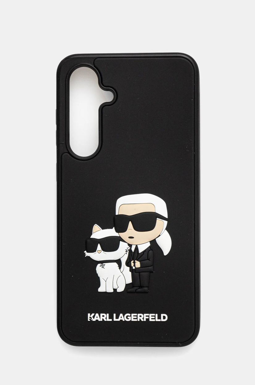 Karl Lagerfeld etui pentru telefon S24 FE S721 culoarea negru, KLHCS24FE3DRKCNK