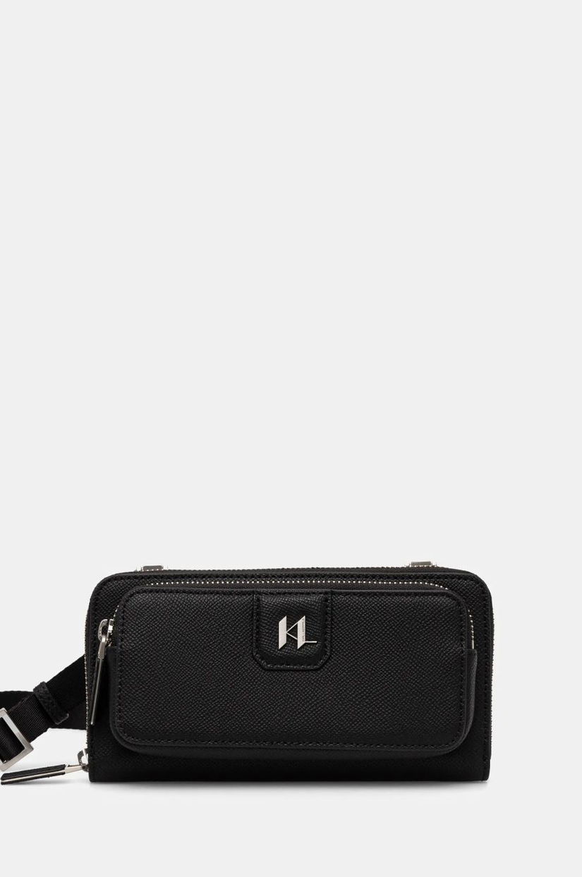 Karl Lagerfeld poseta de piele culoarea negru, A1M32100