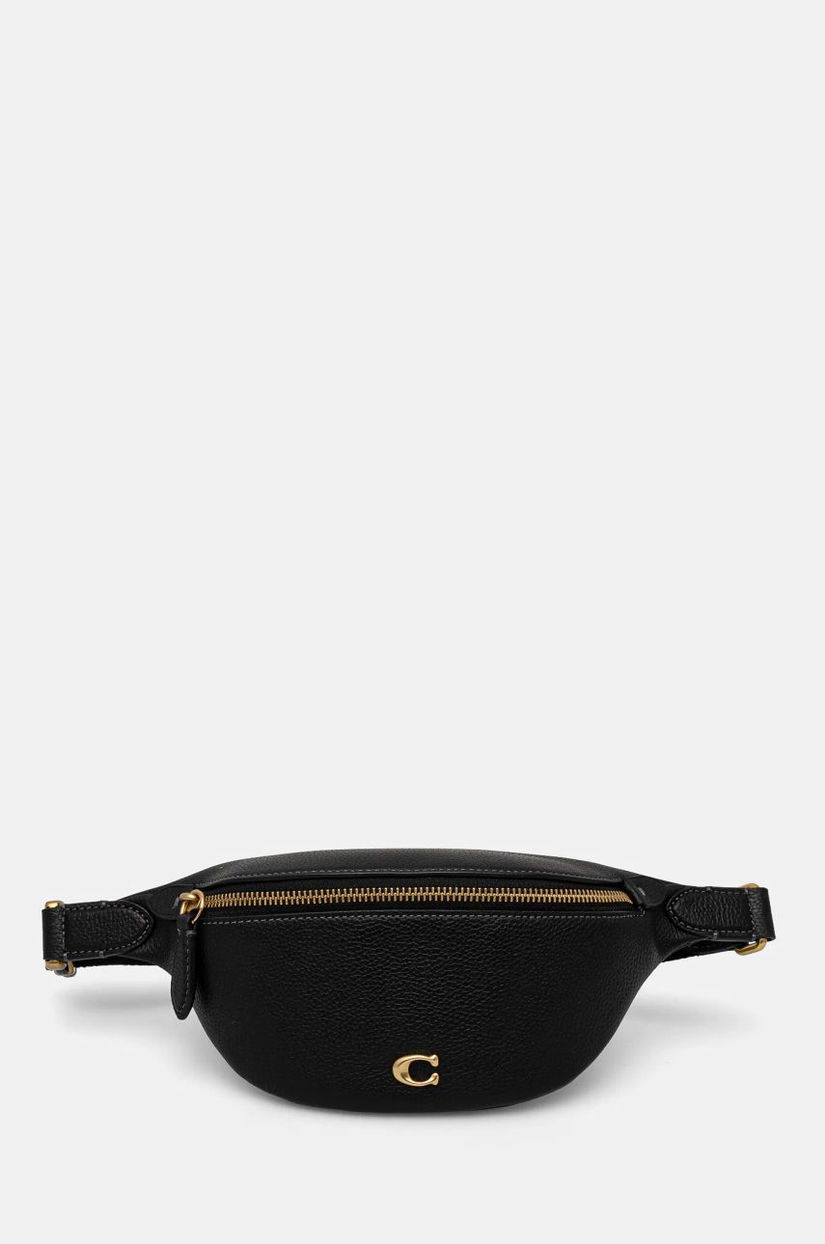 Coach borseta de piele culoarea negru, CR507