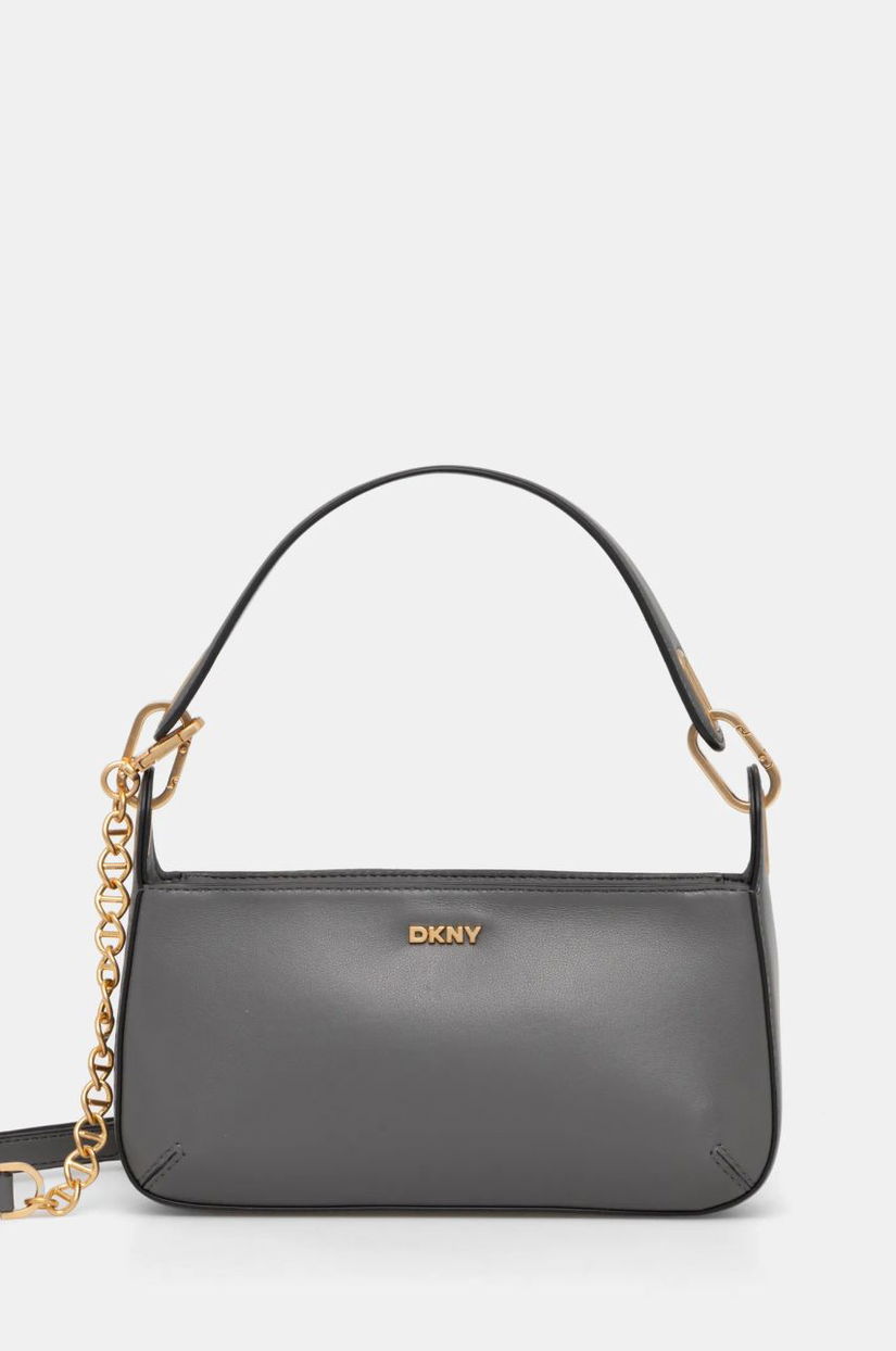 Dkny poseta de piele culoarea gri, R44EKI56