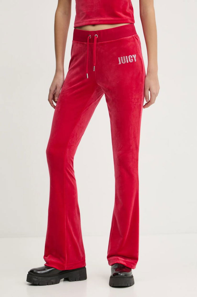 Juicy Couture pantaloni de trening culoarea rosu, cu imprimeu, JCBBJ125862