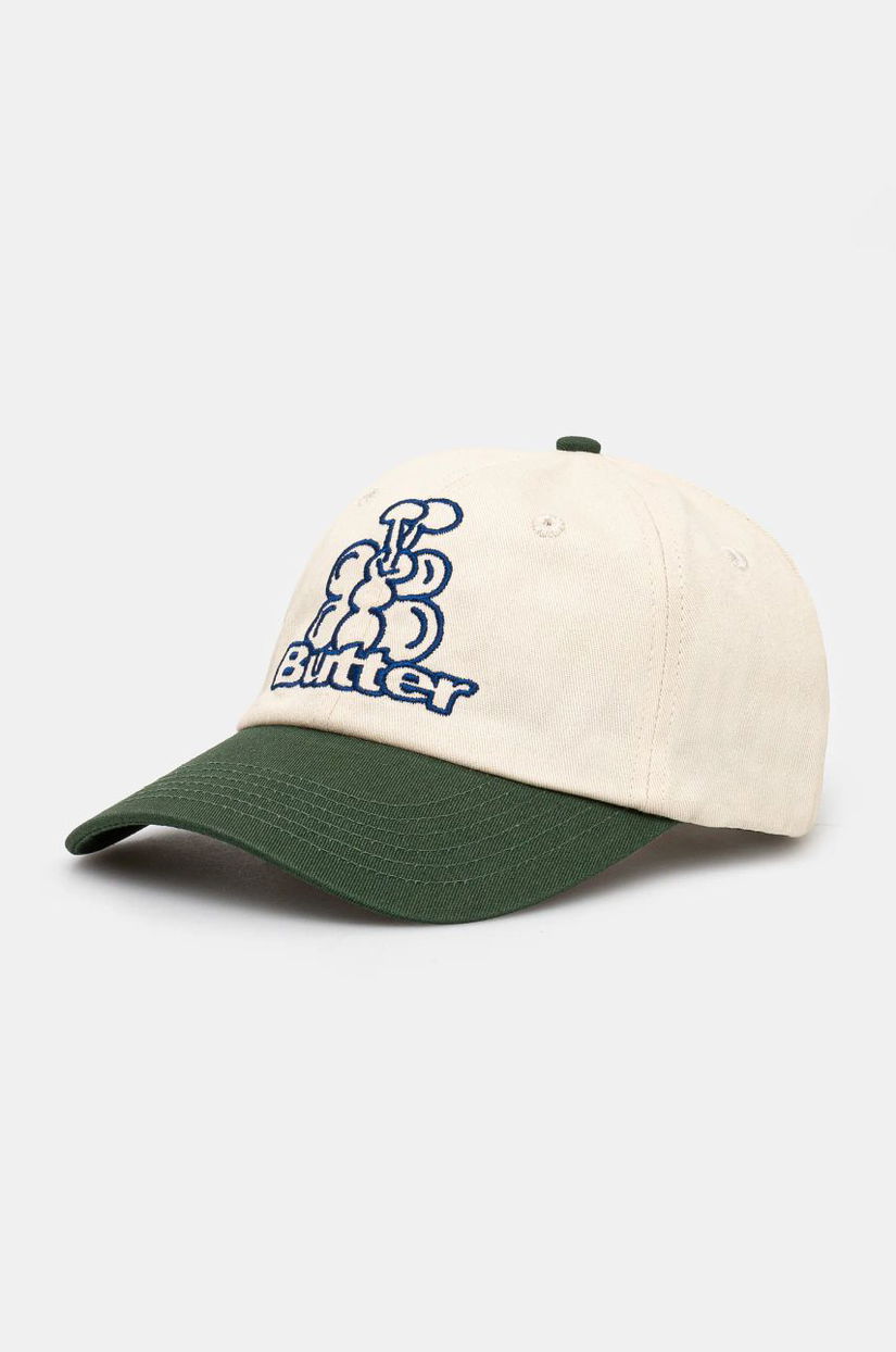 Butter Goods șapcă de baseball din bumbac Bugs 6 Panel Cap culoarea bej, cu imprimeu, BG243801