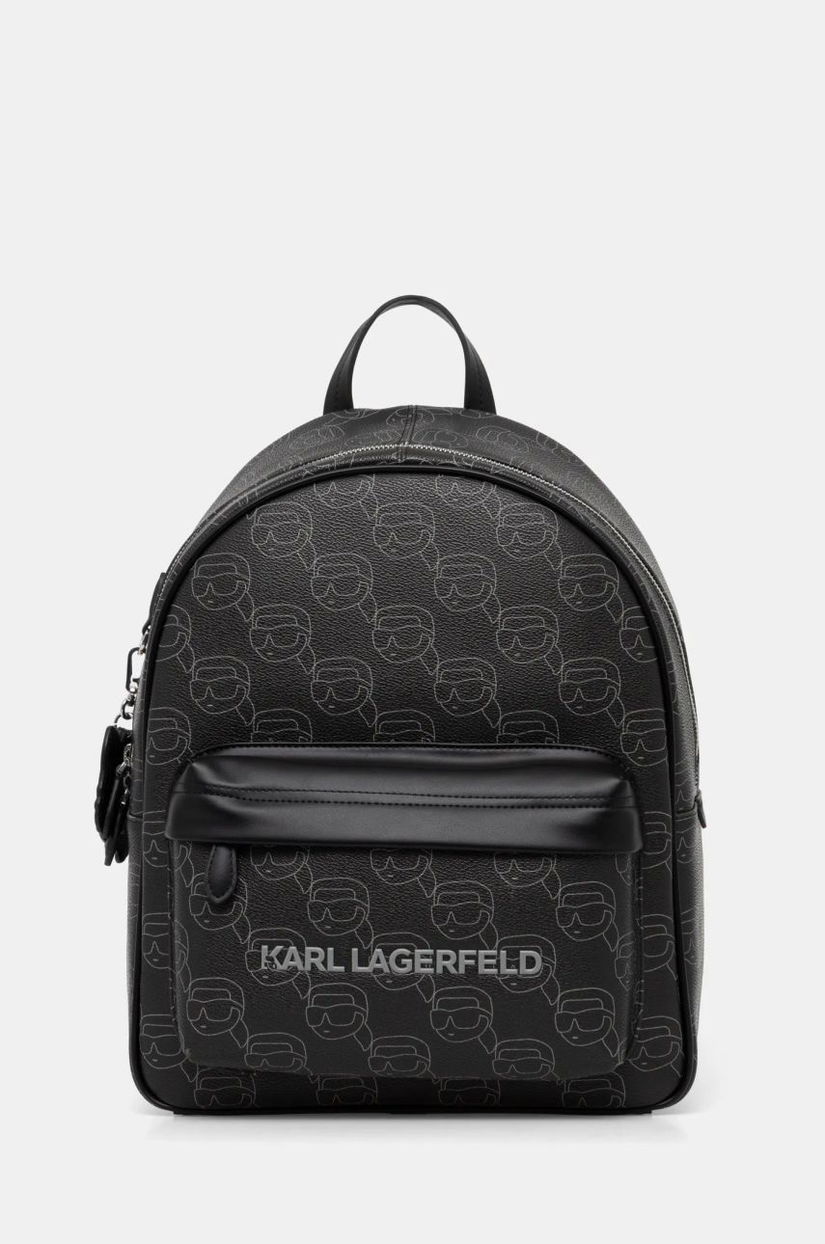 Karl Lagerfeld rucsac femei, culoarea negru, mare, modelator, A1W30133