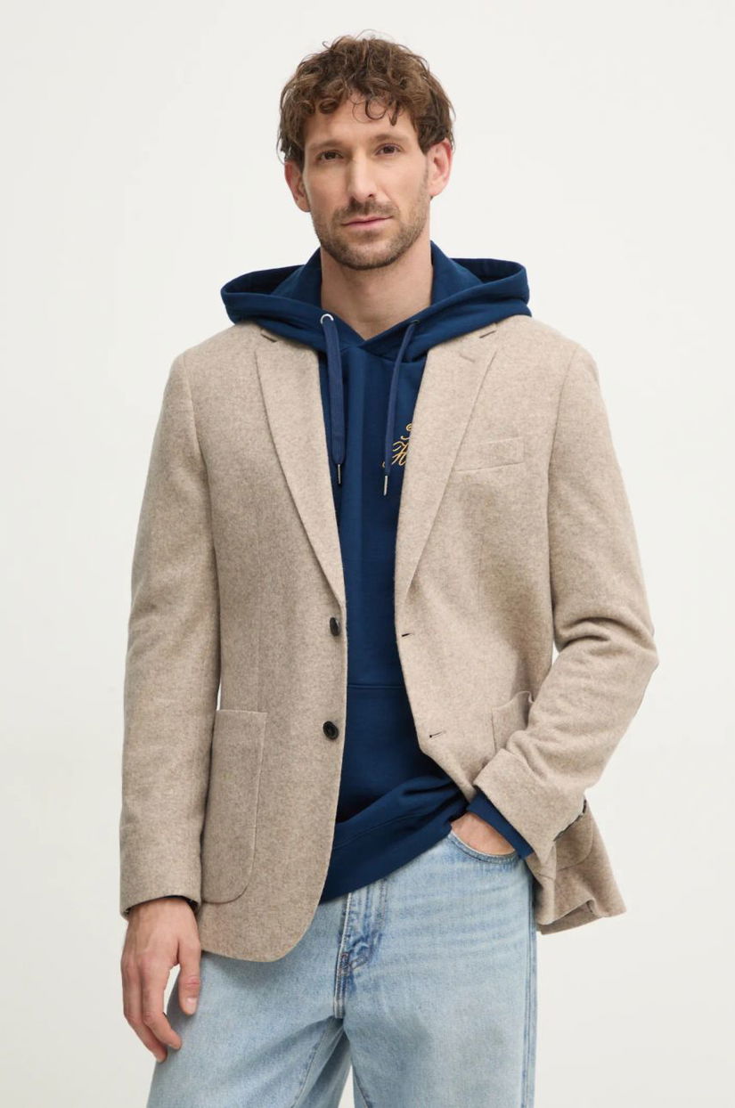 Hackett London sacou barbati, culoarea bej, HM443467R