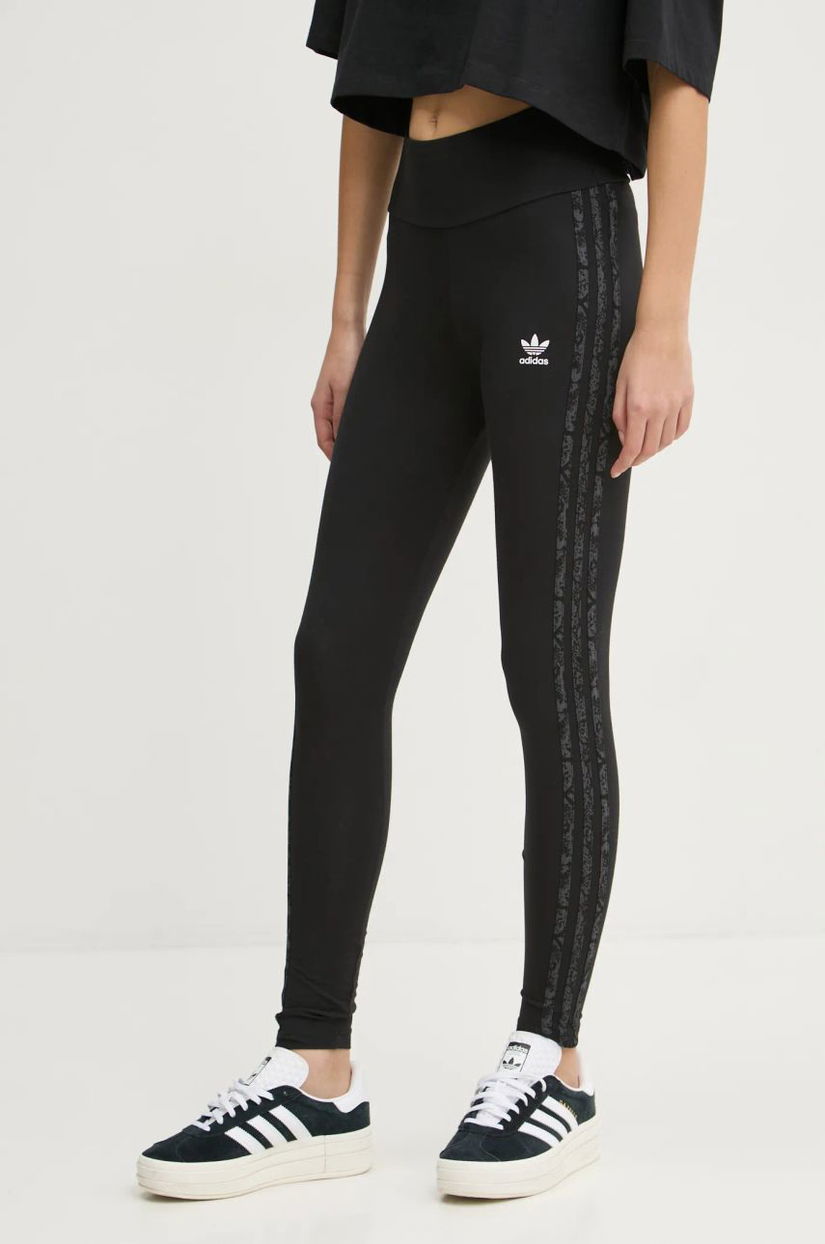 adidas Originals pantaloni SNAKE 3S LGNGS femei, culoarea negru, modelator, JC5750