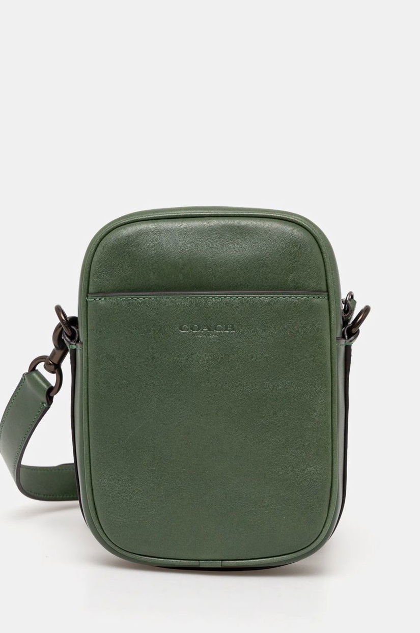 Coach borseta de piele culoarea verde, CW461