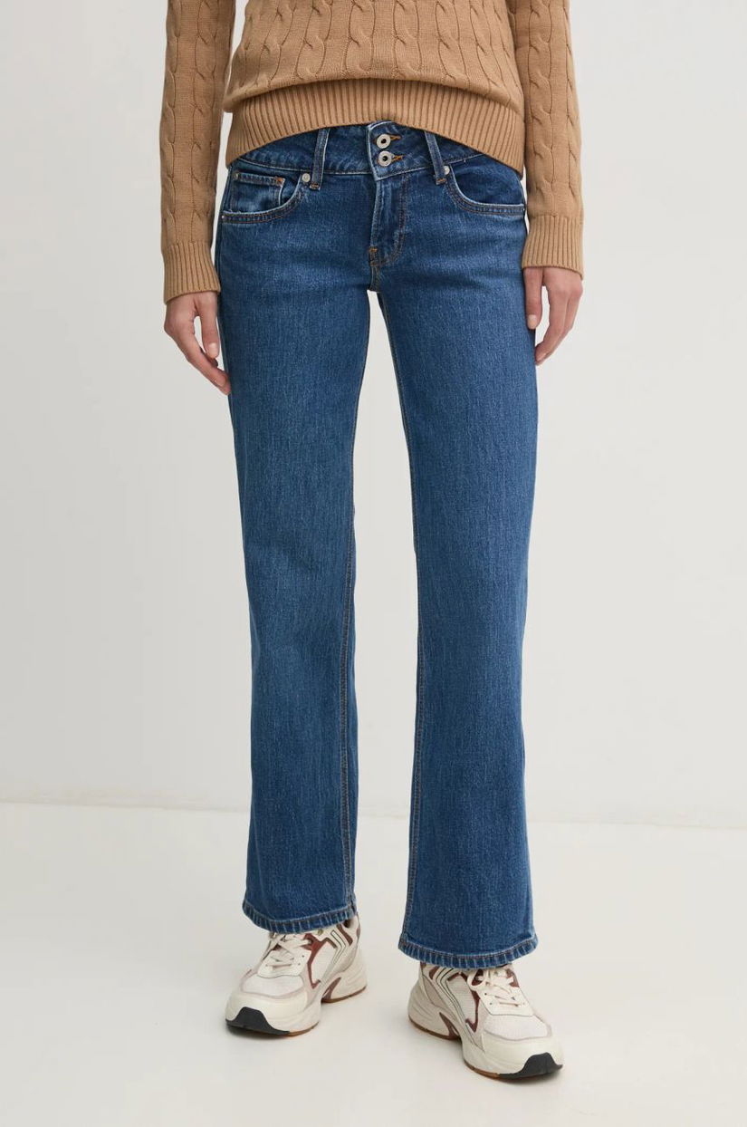 Pepe Jeans jeansi STRAIGHT JEANS LW VENUS femei high waist, PL204848EE3