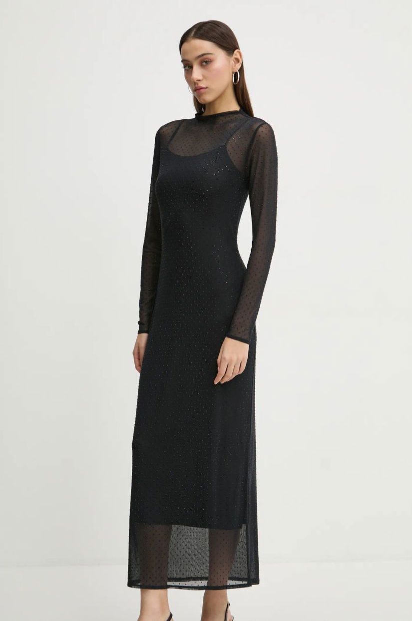 Abercrombie & Fitch rochie culoarea negru, maxi, mulata, KI159-5081