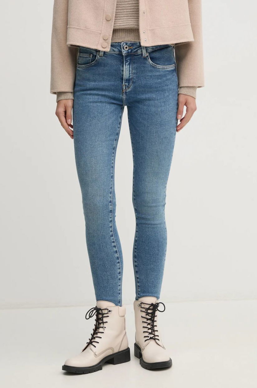 Pepe Jeans jeansi SKINNY JEANS MW REGENT femei, PL204728IA3