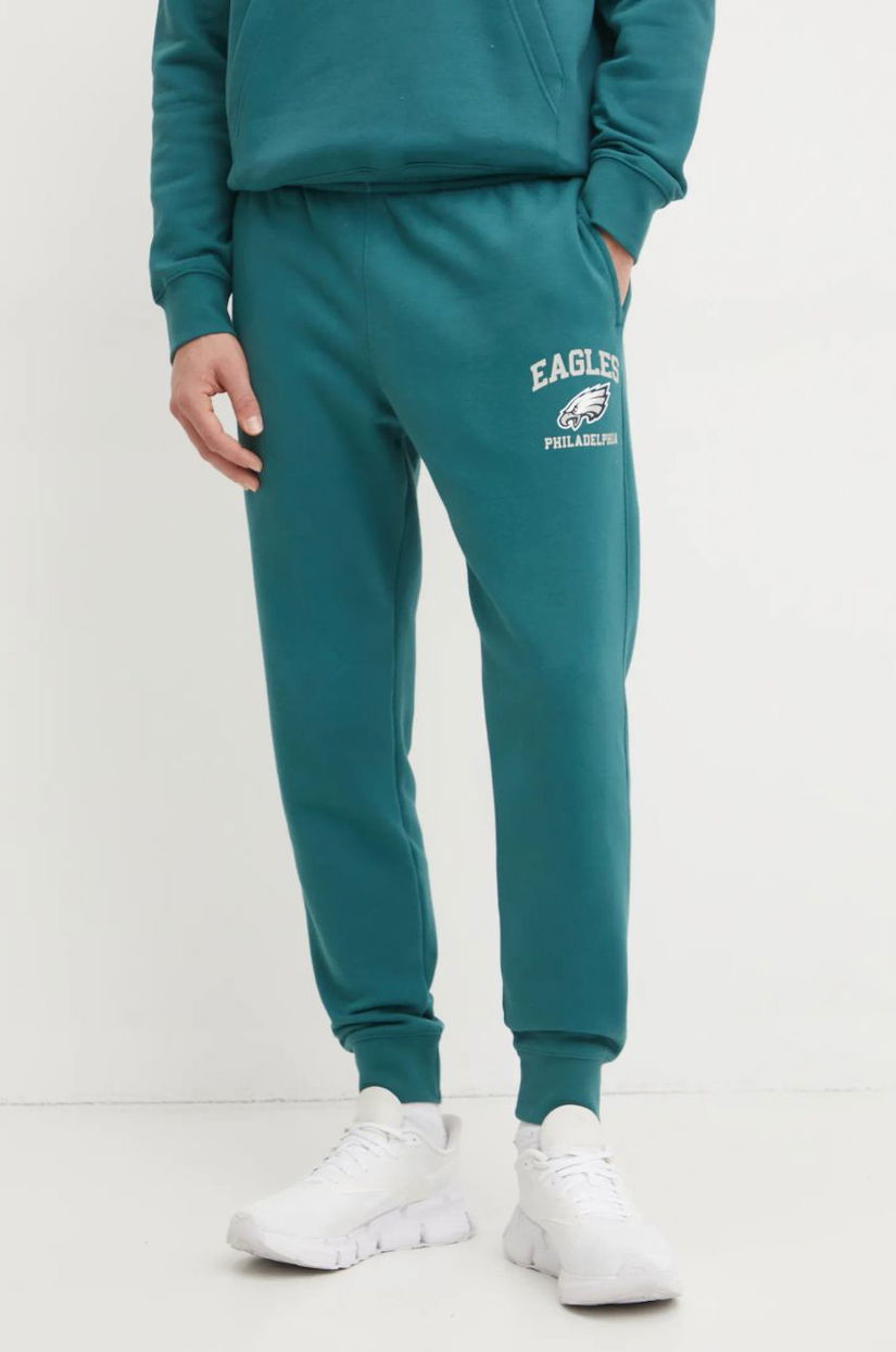 Nike pantaloni de trening Philadelphia Eagles culoarea verde, cu imprimeu, 00SU-141N-86-LDK