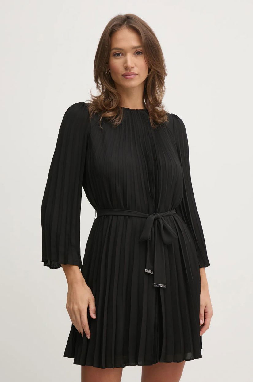 Dkny rochie culoarea negru, mini, evazati, DD4JID78