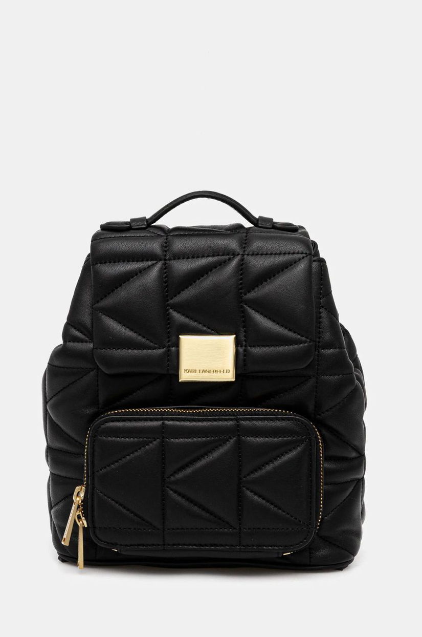 Karl Lagerfeld rucsac femei, culoarea negru, mic, neted, A1W30436