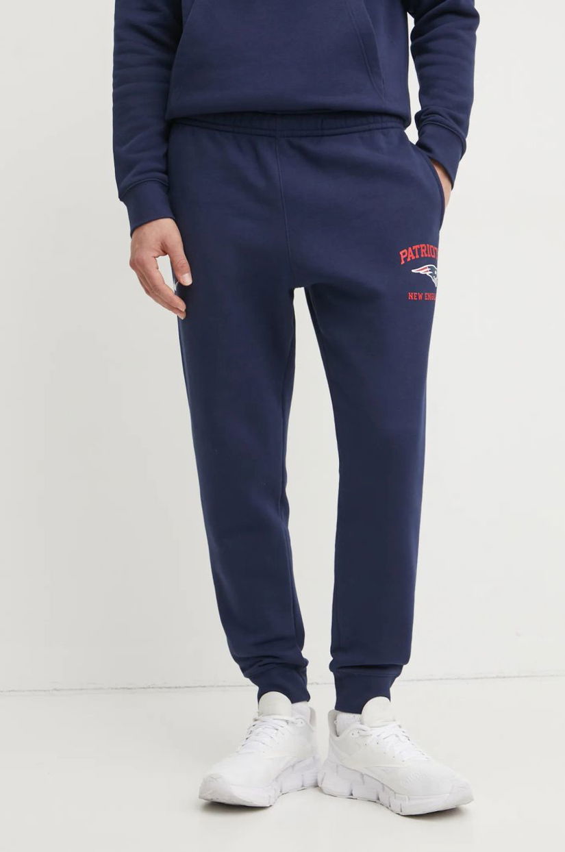 Nike pantaloni de trening New England Patriots culoarea albastru marin, cu imprimeu, 00SU-069K-8K-LDK