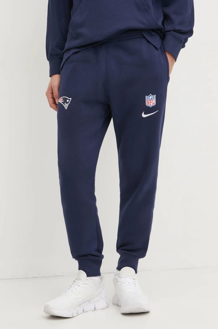 Nike pantaloni de trening New England Patriots culoarea albastru marin, cu imprimeu, 02F7-41S-8K-4NZ