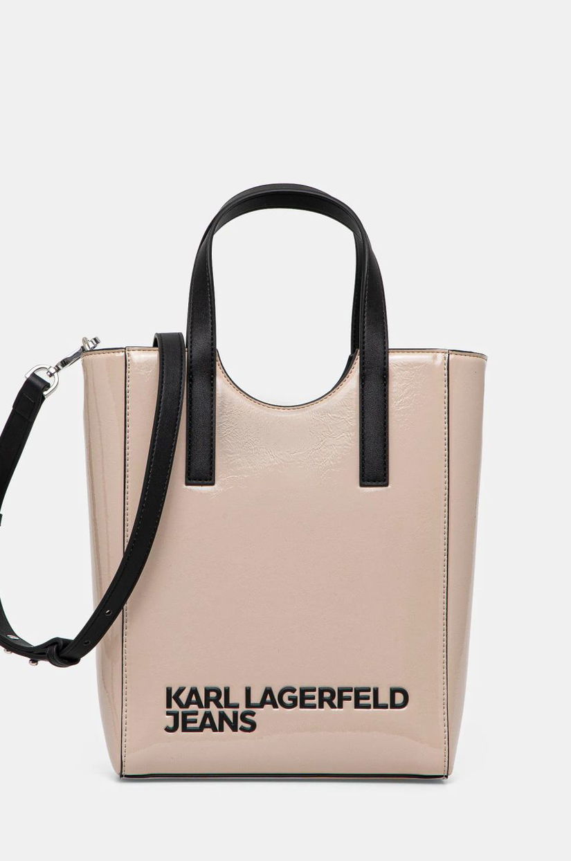 Karl Lagerfeld Jeans poseta culoarea bej, A1W30255