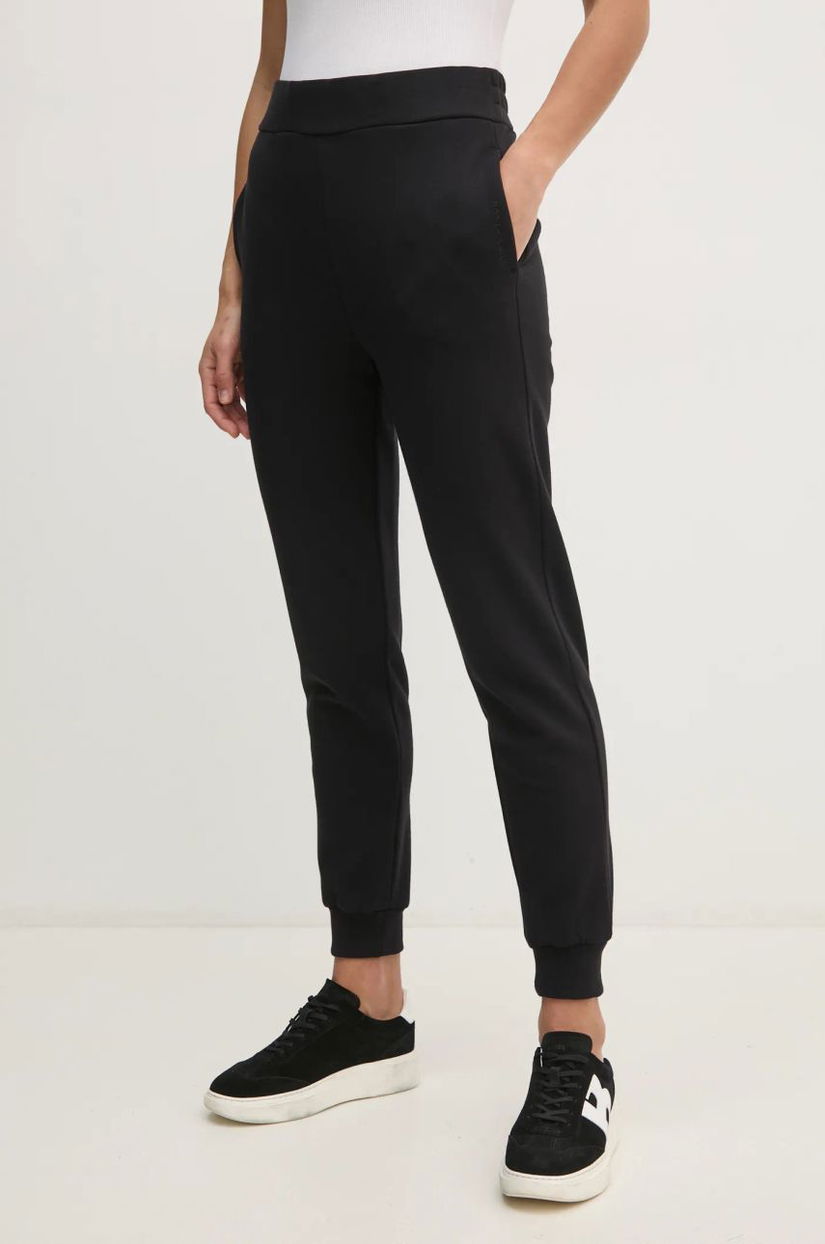 North Sails pantaloni de trening din bumbac culoarea negru, neted, 074525