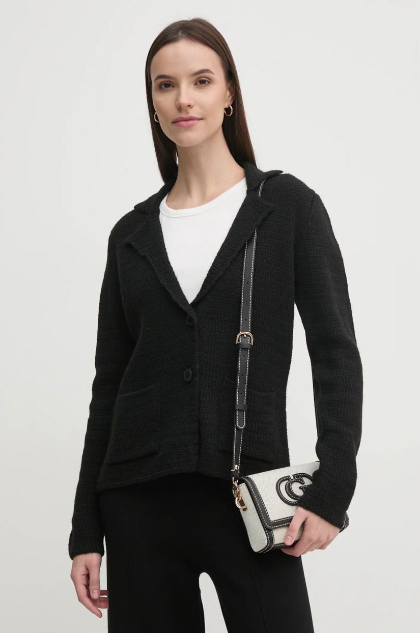 Sisley cardigan din amestec de lana culoarea negru, light, 1176M602D