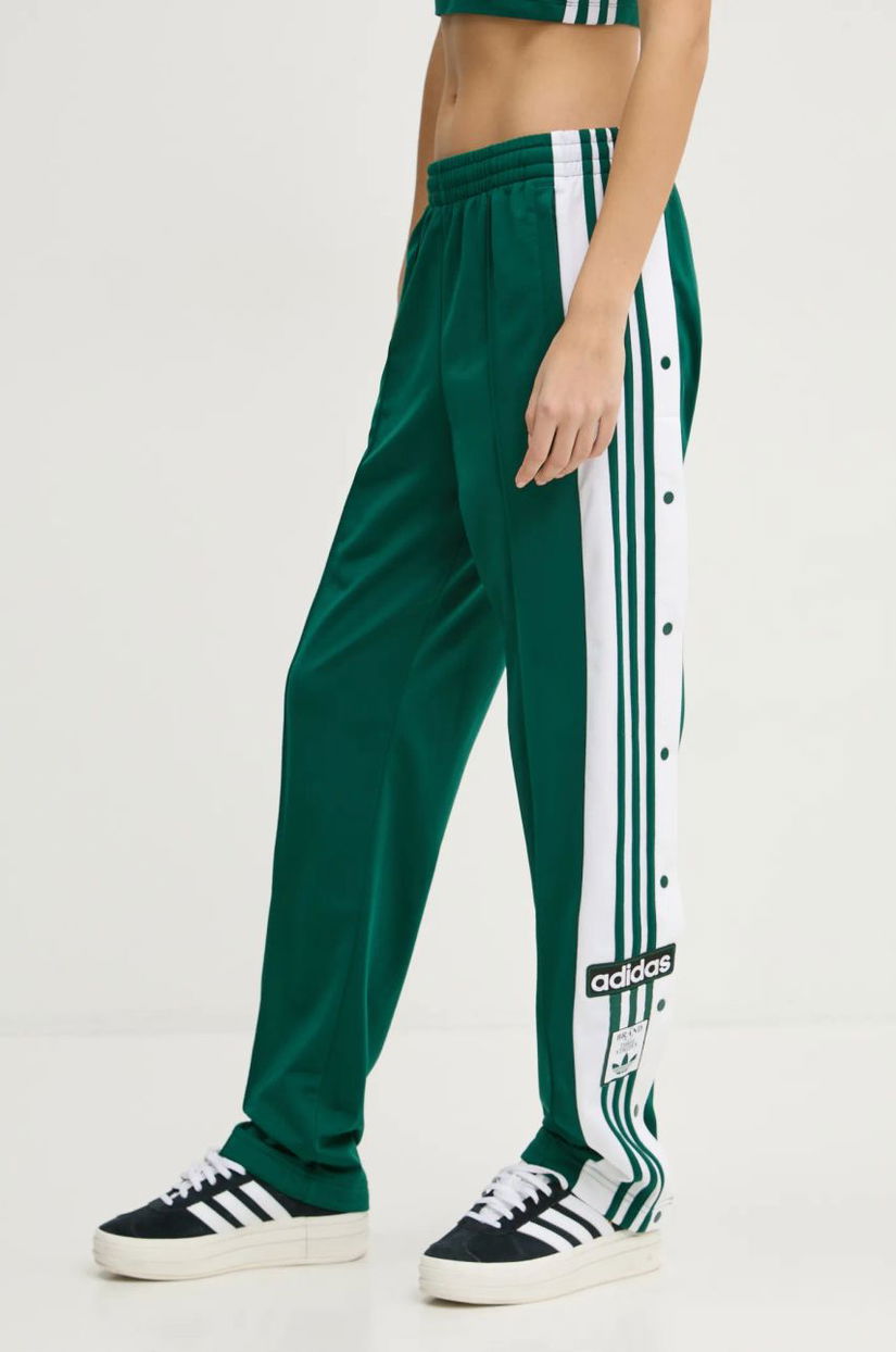 adidas Originals pantaloni Adibreak femei, culoarea verde, modelator, JD0852