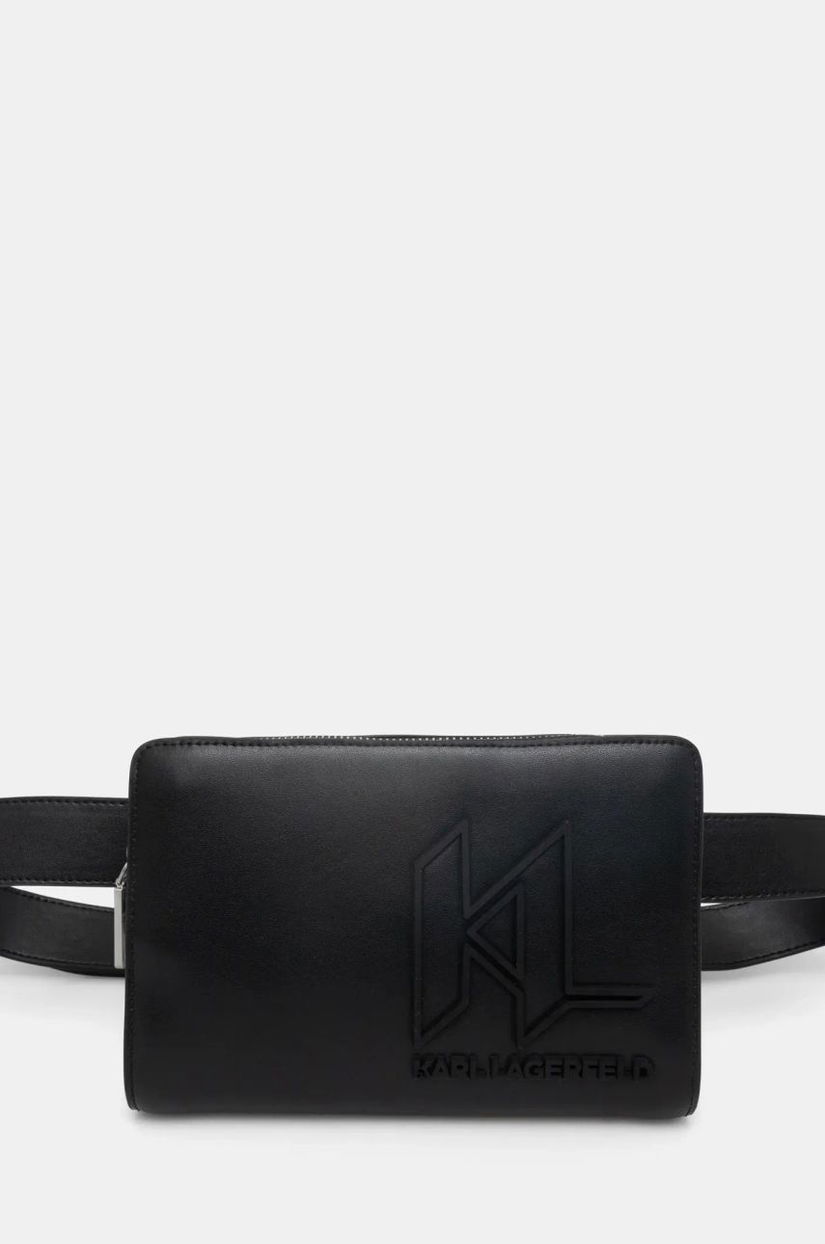 Karl Lagerfeld borseta de piele culoarea negru, A1M30115