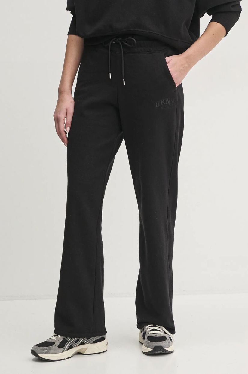 Dkny pantaloni de trening culoarea negru, melanj, DP5P3561