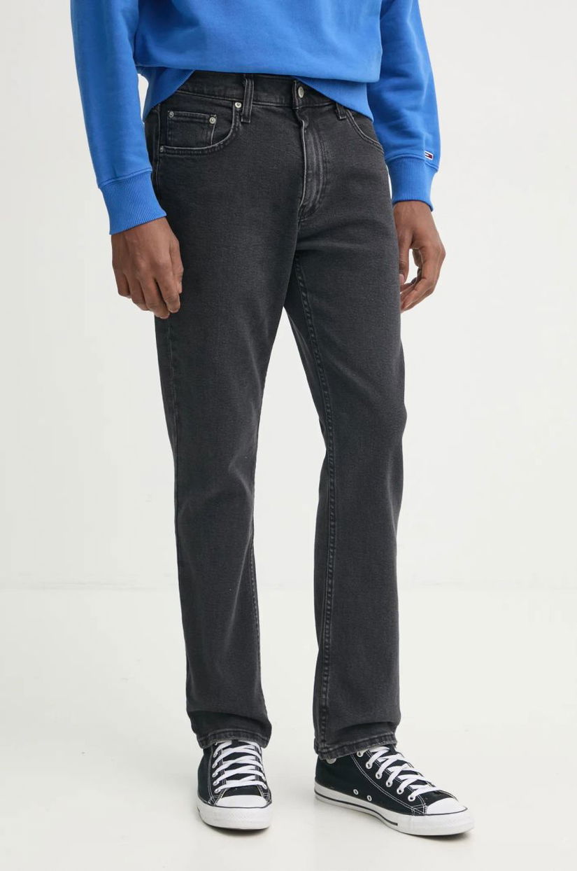 Hollister Co. jeansi barbati, culoarea negru, KI331-4133