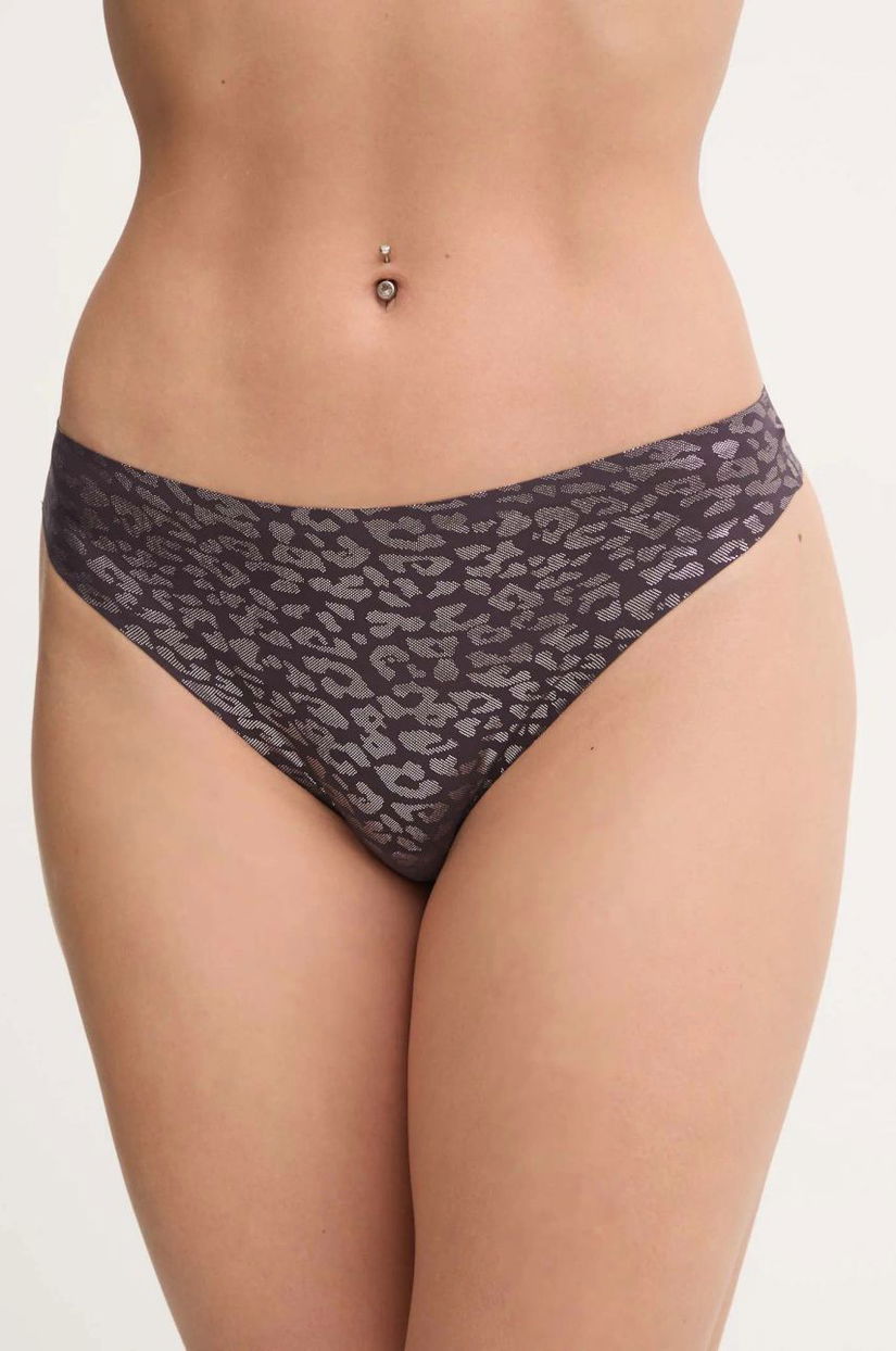 Chantelle tanga culoarea gri, C11DG9