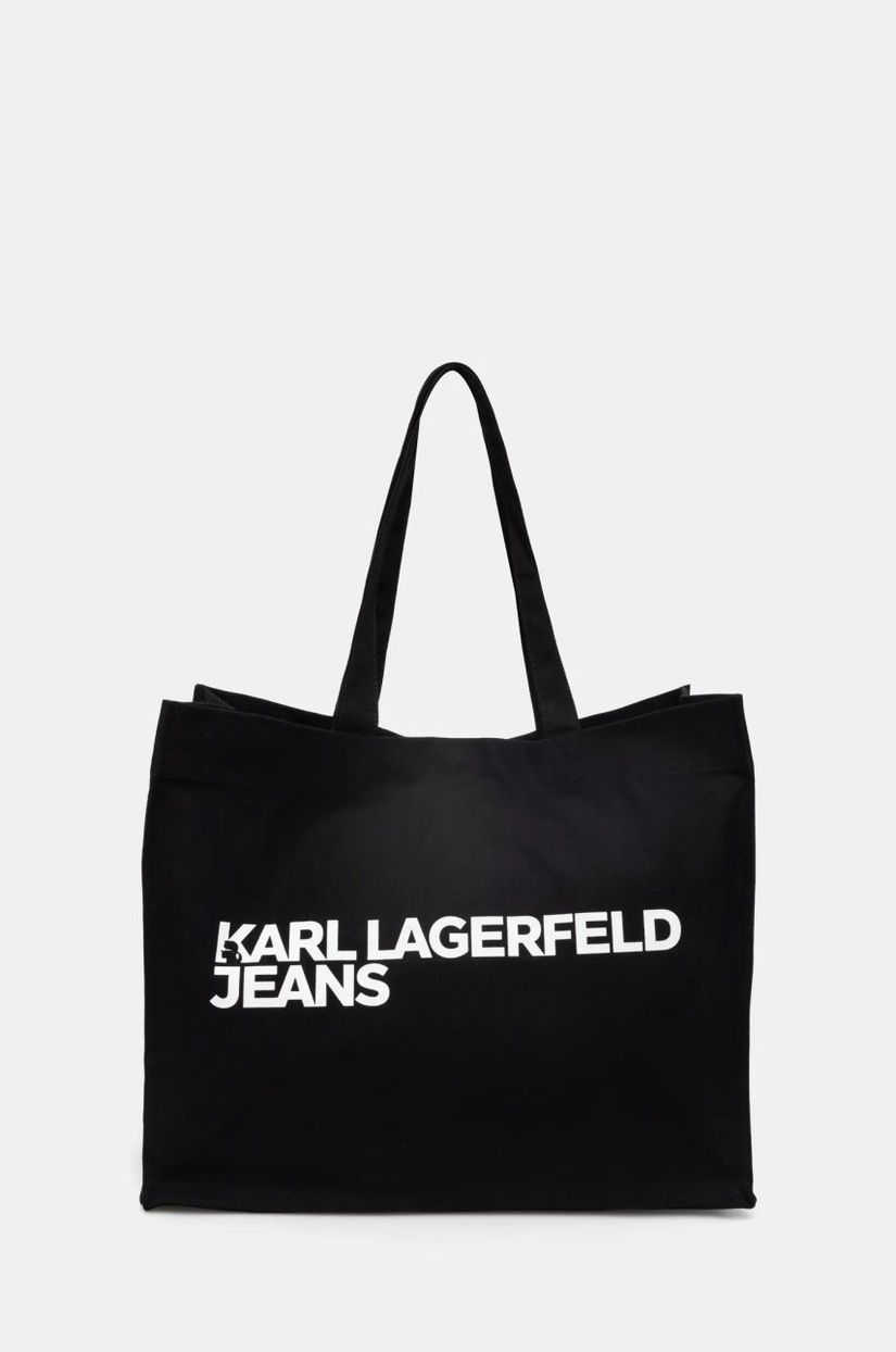 Karl Lagerfeld Jeans geanta de bumbac culoarea negru, A1W50002