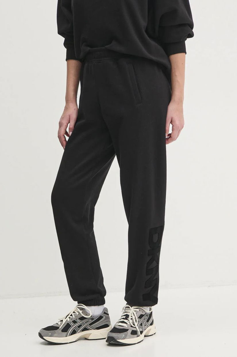 Dkny pantaloni de trening culoarea negru, cu imprimeu, DP5P3585