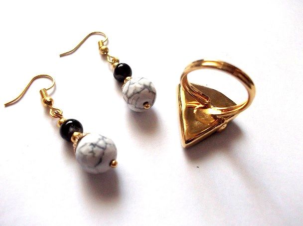 Set inel si cercei cu agate 47829