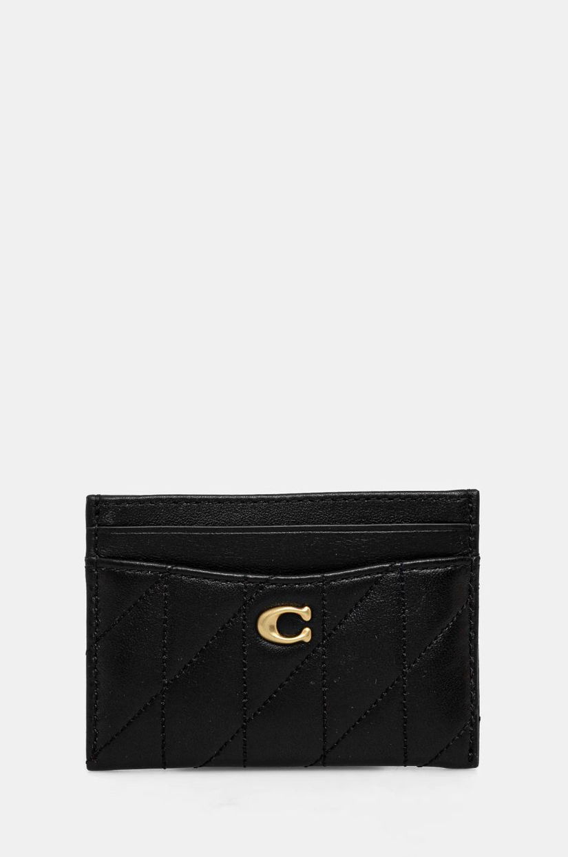 Coach carcasa din piele Essential Card Case culoarea negru