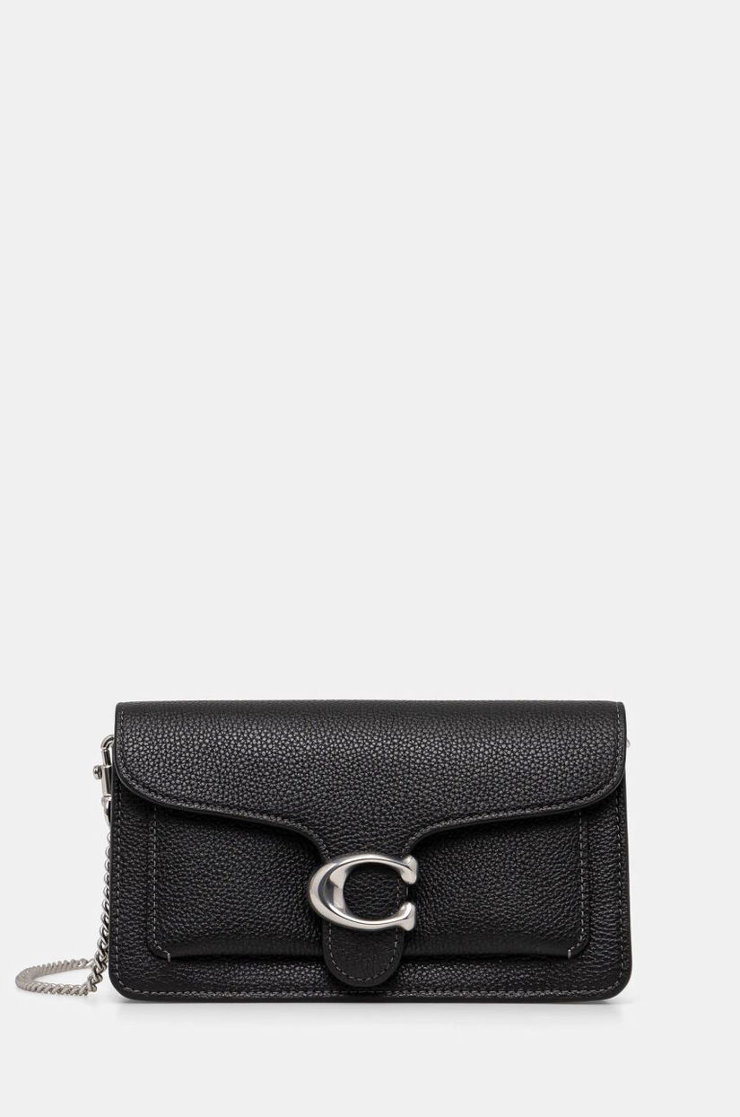 Coach poseta de piele culoarea negru