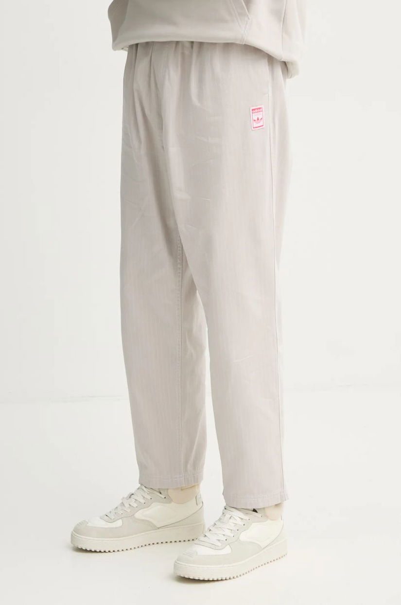 adidas Originals pantaloni de bumbac Wabash culoarea bej, cu fason chinos, JD0673