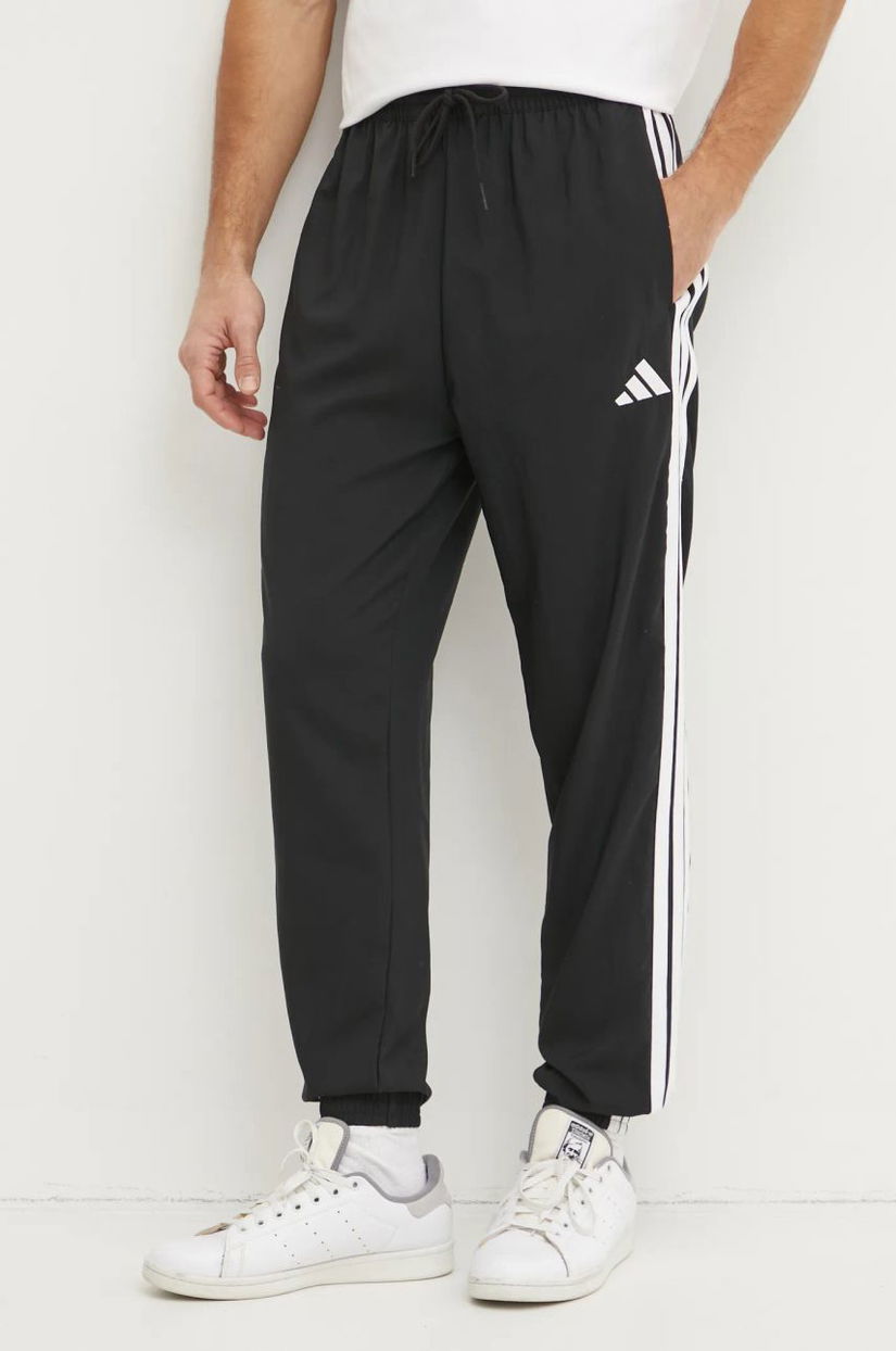 adidas pantaloni Essentials barbati, culoarea negru, modelator, IM7841